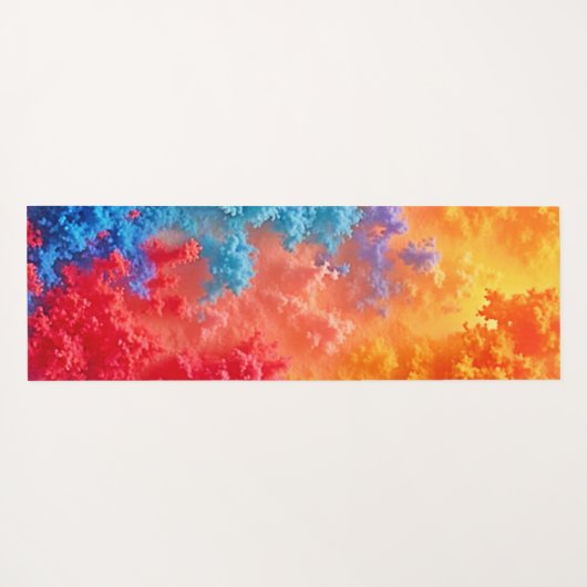 Tapis De Yoga Vibrant Abstract Cloud Hues (Dos (Horizontal))