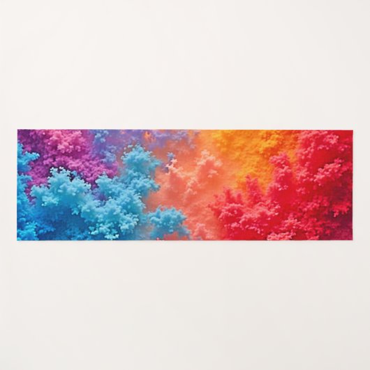 Tapis De Yoga Vibrant Abstract Cloud Hues (Devant (Horizontal))