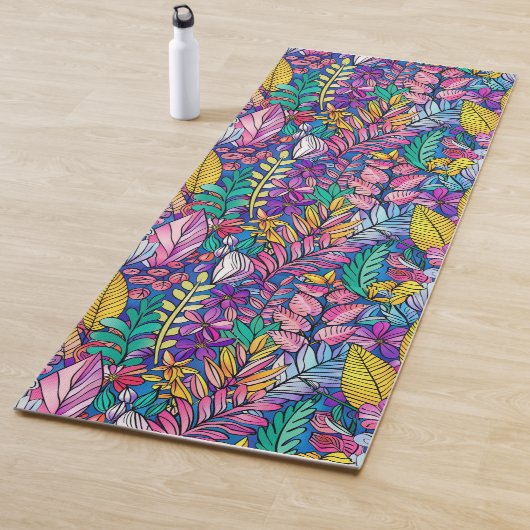 Tapis De Yoga Vibrant Colorful Nature Patterned Yoga Mat (En situation)