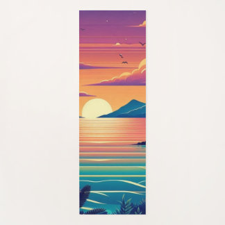 Tapis De Yoga Vibrant Sunset Beach Yoga Mat