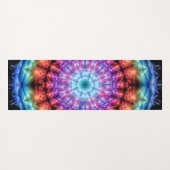 Tapis De Yoga Vibrant Tie Dye Kaleidoscope Rainbow Mandala (Dos (Horizontal))