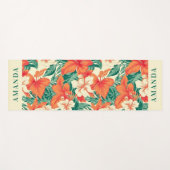 Tapis De Yoga Vie hawaïenne motif de fleurs tropicales (Devant (Horizontal))
