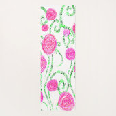 Tapis De Yoga Vignes vert et rose (Dos)
