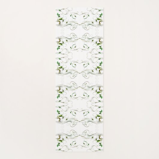 Tapis De Yoga Vignes vert jaune (Dos)