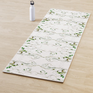 Tapis De Yoga Vignes vert jaune