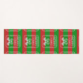 Tapis De Yoga Vilain pull motif sonnettes Joyeux fils Xmas (Devant (Horizontal))
