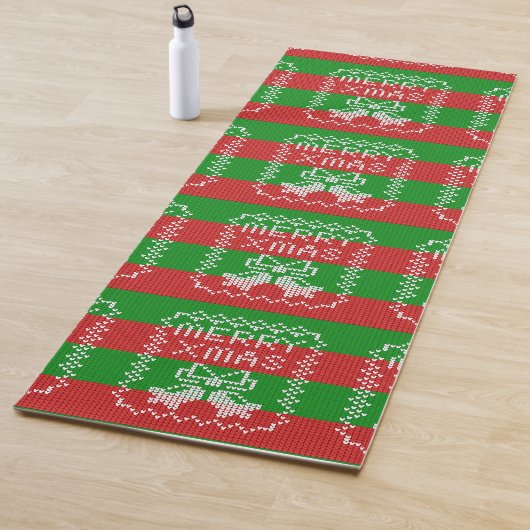 Tapis De Yoga Vilain pull motif sonnettes Joyeux fils Xmas (En situation)