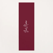 Tapis De Yoga Vin de Bourgogne Rouge Minimaliste Nom de script é (Devant)