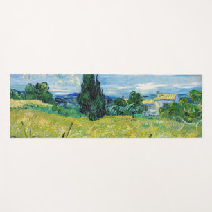 Tapis De Yoga Vincent van Gogh - Champ de blé vert avec Cypress