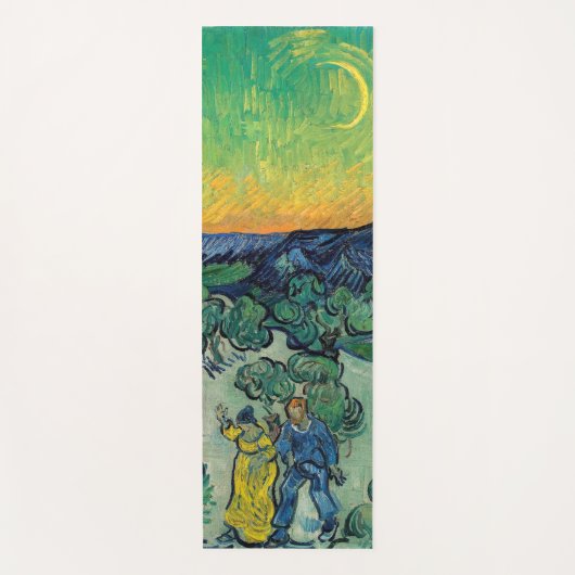 Tapis De Yoga Vincent van Gogh - Paysage Lune avec couple (Devant)