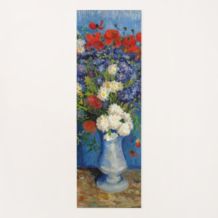 Tapis De Yoga Vincent van Gogh - Vase avec des Bleuets & Coqueli
