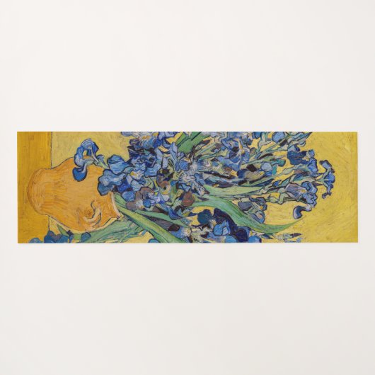 Tapis De Yoga Vincent van Gogh - Vase avec Irises (Dos (Horizontal))