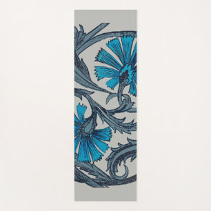 Tapis De Yoga vintage blue antiflower graphic