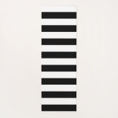 Tapis De Yoga Vintage Classic rayures noir & blanc (Dos)