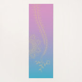 Tapis De Yoga Violet à bleu Mandala Yoga Mat (Dos)