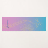 Tapis De Yoga Violet à bleu Mandala Yoga Mat (Devant (Horizontal))