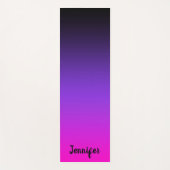 Tapis De Yoga Violet bleu noir et Ombre rose chaud (Devant)