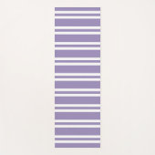 Tapis De Yoga Violet violet et blanc rayé (Devant)