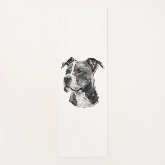 Tapis De Yoga Visage de chien Pitbull (Devant)