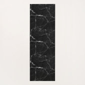 Tapis De Yoga Vitrines d'argent en faux marbre noir (Dos)