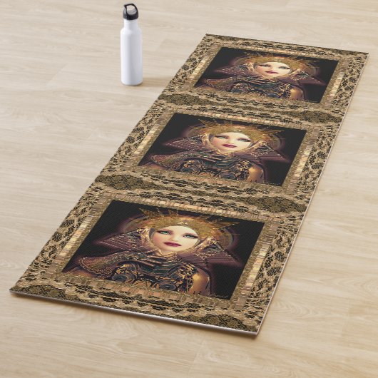 Tapis De Yoga Viv Cool Cyborg Babe Moderne (En situation)