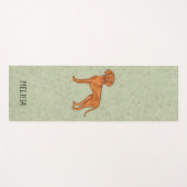 Tapis De Yoga Vizsla Hongrois mignon Pointeur Chien Avec Le Nom (Devant (Horizontal))