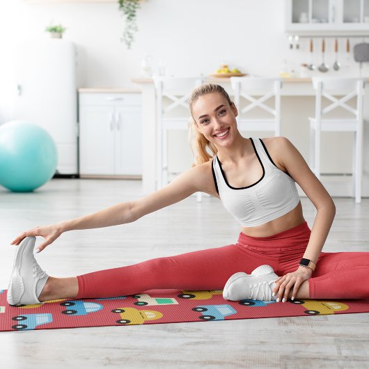 Tapis De Yoga voitures de dessin animé