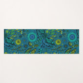 Tapis De Yoga Voler, pilonner la libellule en bleu (Devant (Horizontal))