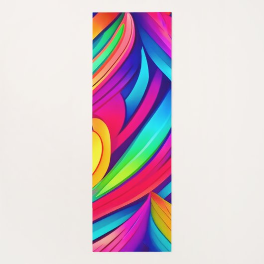 Tapis De Yoga Vortex arc-en-ciel psychédélique (Dos)