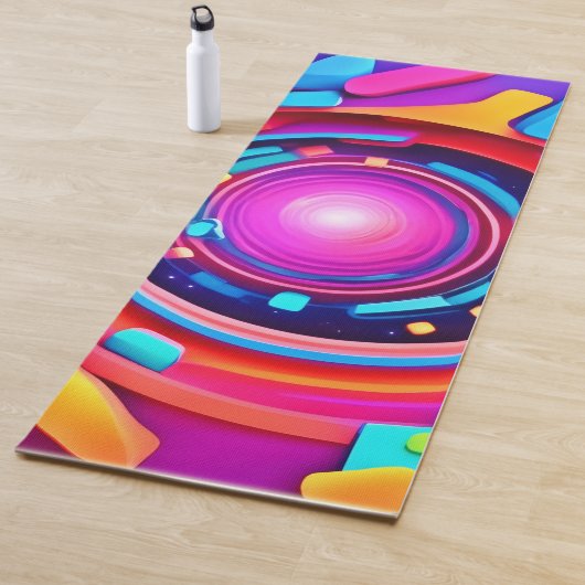 Tapis De Yoga Vortex cosmique : une odyssée néon (En situation)