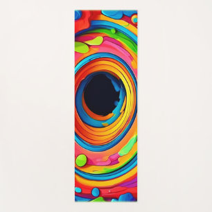Tapis De Yoga Vortex psychédélique coloré Abstrait