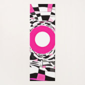Tapis De Yoga Vortex rose : une À damiers descente (Dos)