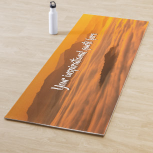 Tapis De Yoga Votre soleil de texte personnalisé au-dessus du pa