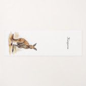 Tapis De Yoga Wanderer extérieur : aquarelle Kangaroo personnali (Devant (Horizontal))