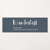 Tapis De Yoga Wanderlust définition blanc gris bleu couleur (Devant (Horizontal))