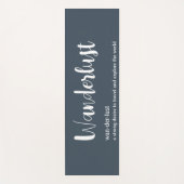 Tapis De Yoga Wanderlust définition blanc gris bleu couleur (Devant)