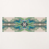 Tapis De Yoga Water Path Flow – Abstract Aqua & Green Fluid Art  (Devant (Horizontal))