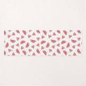 Tapis De Yoga Watercolor Watermelon Slices Motif Monogramme (Devant (Horizontal))