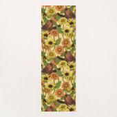 Tapis De Yoga Wens et fleurs sur jaune pâle (Devant)