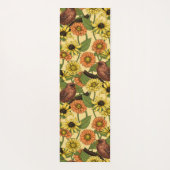 Tapis De Yoga Wens et fleurs sur jaune pâle (Dos)