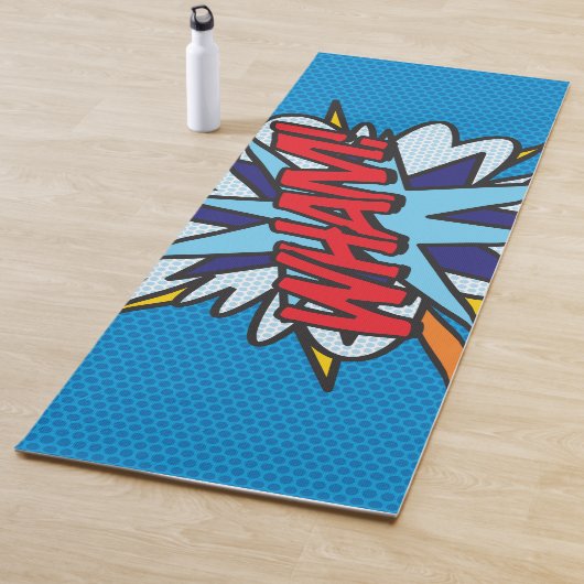 Tapis De Yoga WHAM Modern Fun Comic Book Typographie (En situation)