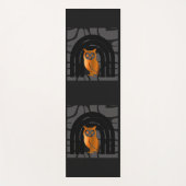 Tapis De Yoga Whimsical Boho Owl & Tropical Monstera Leaf (Devant)