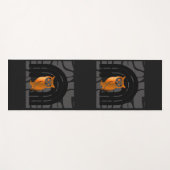 Tapis De Yoga Whimsical Boho Owl & Tropical Monstera Leaf (Devant (Horizontal))