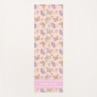Tapis De Yoga Whimsical Butterfly Girl Personnalisée