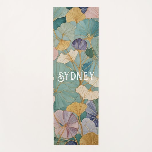 Tapis De Yoga Whispering Pastel Gingko (Devant)