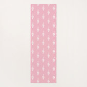 Tapis De Yoga White Treble Clef Music Rose (Dos)