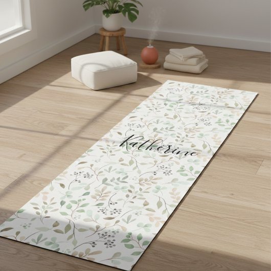 Tapis De Yoga Wildflower Boho Personalized