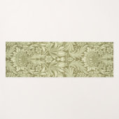 Tapis De Yoga William Morris Fleur verte tournesol (Devant (Horizontal))