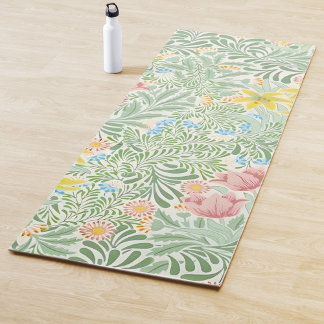 Tapis De Yoga William Morris Fleurs de printemps Motif Floral