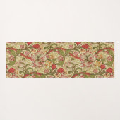Tapis De Yoga William Morris Golden Lily modèle floral (Dos (Horizontal))